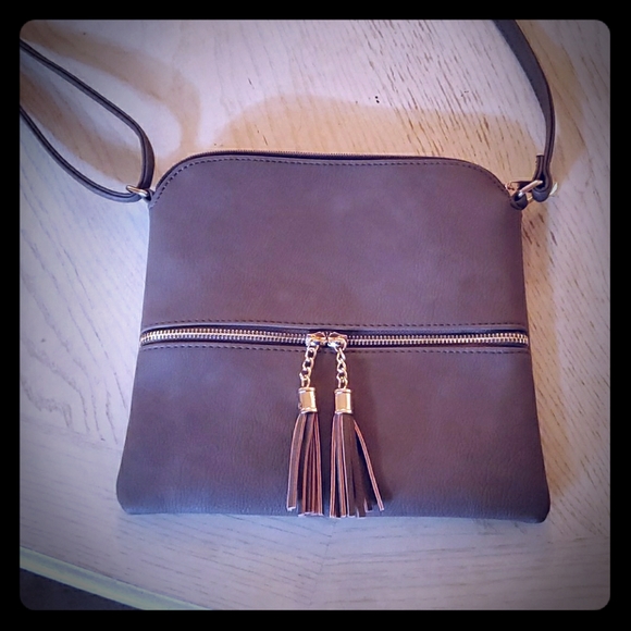 amazon Handbags - Double pocket crossbody purse